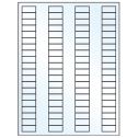 1.125" x 0.5" White Mid Gloss Rectangular Sheet Labels
