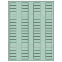 1.125" x 0.5" Pastel Green Rectangular Sheet Labels