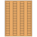 1.125" x 0.5" Pastel Orange Rectangular Sheet Labels