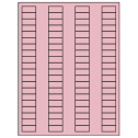 1.125" x 0.5" Pastel Pink Rectangular Sheet Labels