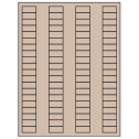 1.125" x 0.5" Pastel Tan Rectangular Sheet Labels