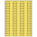 1.125" x 0.5" Pastel Yellow Rectangular Sheet Labels