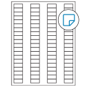 1.125" x 0.5" White Rectangular Sheet Labels - Removable Adhesive