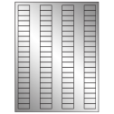 1.125" x 0.5" Silver Foil Rectangular Sheet Labels