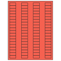 1.125" x 0.5" Red Rectangular Sheet Labels