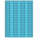 1.125" x 0.5" Turquoise Rectangular Sheet Labels