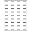 1.125" x 0.5" White Polyester Rectangular Sheet Labels