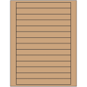 7" x 0.75" Brown Kraft Rectangular Sheet Labels