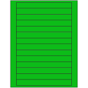 7" x 0.75" Fluorescent Green Rectangular Sheet Labels