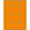 7" x 0.75" Fluorescent Orange Rectangular Sheet Labels