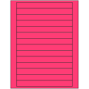 7" x 0.75" Fluorescent Pink Rectangular Sheet Labels