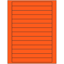7" x 0.75" Fluorescent Red Rectangular Sheet Labels