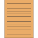 7" x 0.75" Pastel Orange Rectangular Sheet Labels