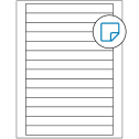 7" x 0.75" White Rectangular Sheet Labels - Removable Adhesive