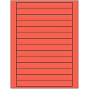 7" x 0.75" Red Rectangular Sheet Labels