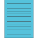 7" x 0.75" Turquoise Rectangular Sheet Labels