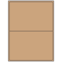 8.4375" x 5.4531" Brown Kraft Rectangular Sheet Labels