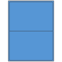 8.4375" x 5.4531" Fluorescent Blue Rectangular Sheet Labels
