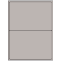 8.4375" x 5.4531" Gray Rectangular Sheet Labels