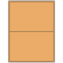 8.4375" x 5.4531" Pastel Orange Rectangular Sheet Labels
