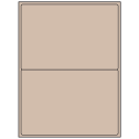 8.4375" x 5.4531" Pastel Tan Rectangular Sheet Labels