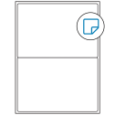 8.4375" x 5.4531" White Rectangular Sheet Labels - Removable Adhesive