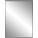 8.4375" x 5.4531" Silver Foil Rectangular Sheet Labels