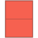 8.4375" x 5.4531" Red Rectangular Sheet Labels