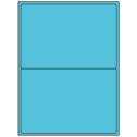8.4375" x 5.4531" Turquoise Rectangular Sheet Labels