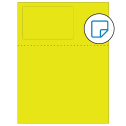 4.75" x 3" Fluorescent Yellow Rectangular Sheet Labels - Removable Adhesive