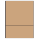 8.5" x 3.666" Brown Kraft Rectangular Sheet Labels