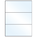8.5" x 3.666" Crystal Clear Rectangular Sheet Labels