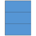 8.5" x 3.666" Fluorescent Blue Rectangular Sheet Labels