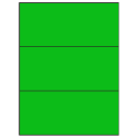 8.5" x 3.666" Fluorescent Green Rectangular Sheet Labels