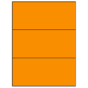 8.5" x 3.666" Fluorescent Orange Rectangular Sheet Labels