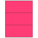 8.5" x 3.666" Fluorescent Pink Rectangular Sheet Labels