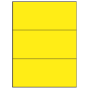 8.5" x 3.666" Fluorescent Yellow Rectangular Sheet Labels