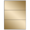 8.5" x 3.666" Gold Foil Rectangular Sheet Labels