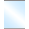 8.5" x 3.666" White Premium High Gloss Rectangular Sheet Labels