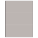 8.5" x 3.666" Gray Rectangular Sheet Labels