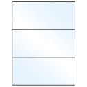 8.5" x 3.666" White Mid Gloss Rectangular Sheet Labels