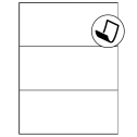 8.5" x 3.666" Blockout Rectangular Sheet Labels