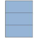 8.5" x 3.666" Pastel Blue Rectangular Sheet Labels