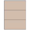8.5" x 3.666" Pastel Tan Rectangular Sheet Labels