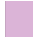 8.5" x 3.666" Pastel Purple Rectangular Sheet Labels
