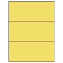 8.5" x 3.666" Pastel Yellow Rectangular Sheet Labels