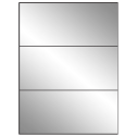 8.5" x 3.666" Silver Foil Rectangular Sheet Labels