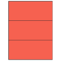 8.5" x 3.666" Red Rectangular Sheet Labels