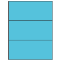 8.5" x 3.666" Turquoise Rectangular Sheet Labels