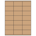2.83" x 1.5" Brown Kraft Rectangular Sheet Labels